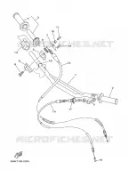 GUIDON ET CABLES pour Yamaha YZ250N de 2001