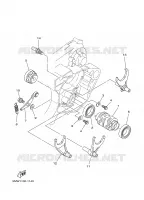 BARILLET DE SELECTION / FOURCHETTES pour Yamaha YZ250N de 2001