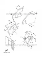 COUVERCLE LATERAL pour Yamaha YZ250N de 2001