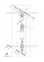 AMORTISSEUR ARRIERE pour Yamaha YZ250N de 2001