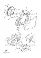 CARTER   MOTEUR 1 pour Yamaha YZ250P de 2002