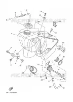 RESERVOIR A ESSENCE pour Yamaha YZ250P de 2002