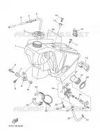 RESERVOIR A ESSENCE pour Yamaha YZ250R de 2003