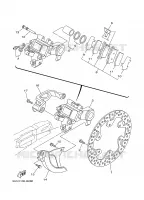 ETRIER DE FREIN ARRIERE pour Yamaha YZ250R de 2003