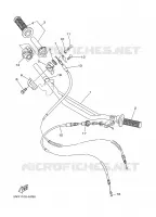 GUIDON ET CABLES pour Yamaha YZ250R de 2003