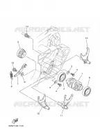 BARILLET DE SELECTION / FOURCHETTE pour Yamaha YZ250S de 2004