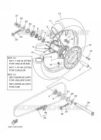 ROUE ARRIERE pour Yamaha YZ250S de 2004