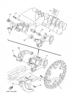 ETRIER DE FREIN ARRIERE pour Yamaha YZ250S de 2004