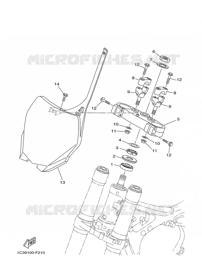 DIRECTION Yamaha MOTO 250 2008 YZ  YZ250