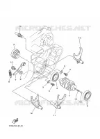 BARILLET DE SELECTION / FOURCHETTE pour Yamaha YZ250Y1 de 2009