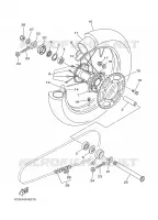 ROUE ARRIERE pour Yamaha YZ250Y1 de 2009