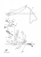 BEQUILLE / REPOSE PIEDS pour Yamaha YZ250Y1 de 2009