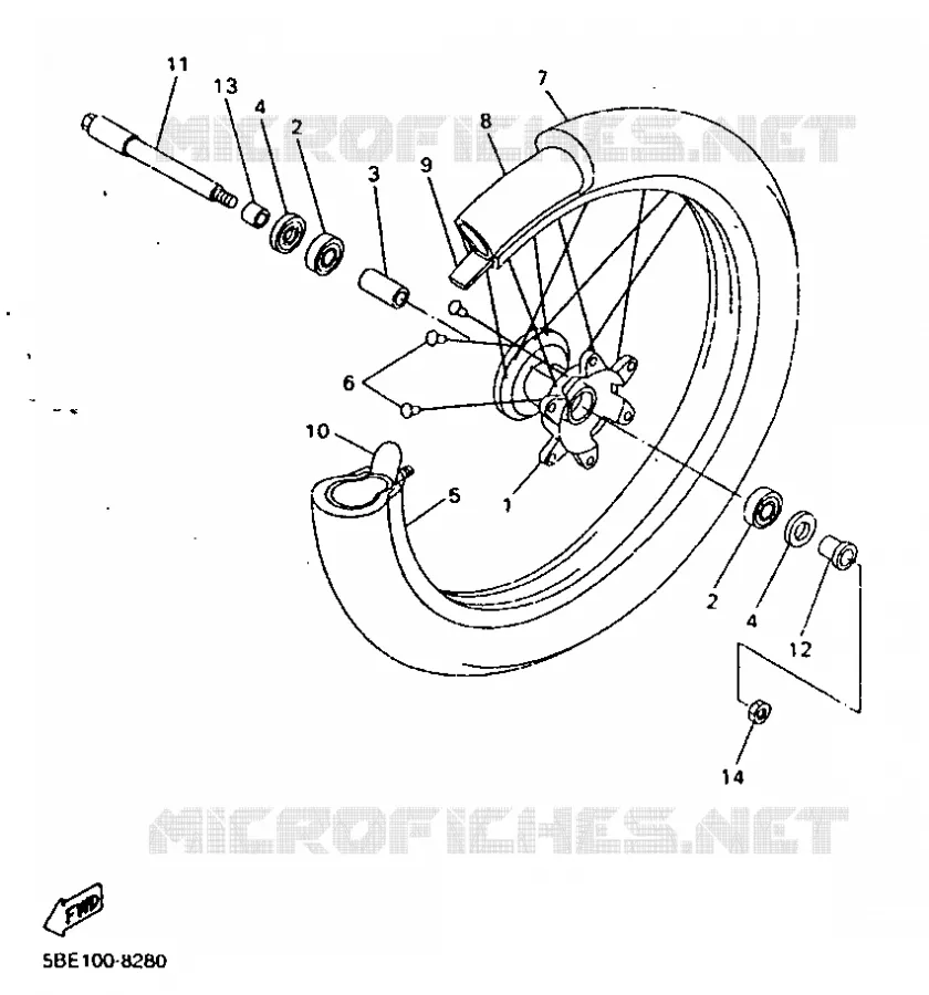 ROUE AVANT Yamaha MOTO 400 1999 YZF  YZ400F