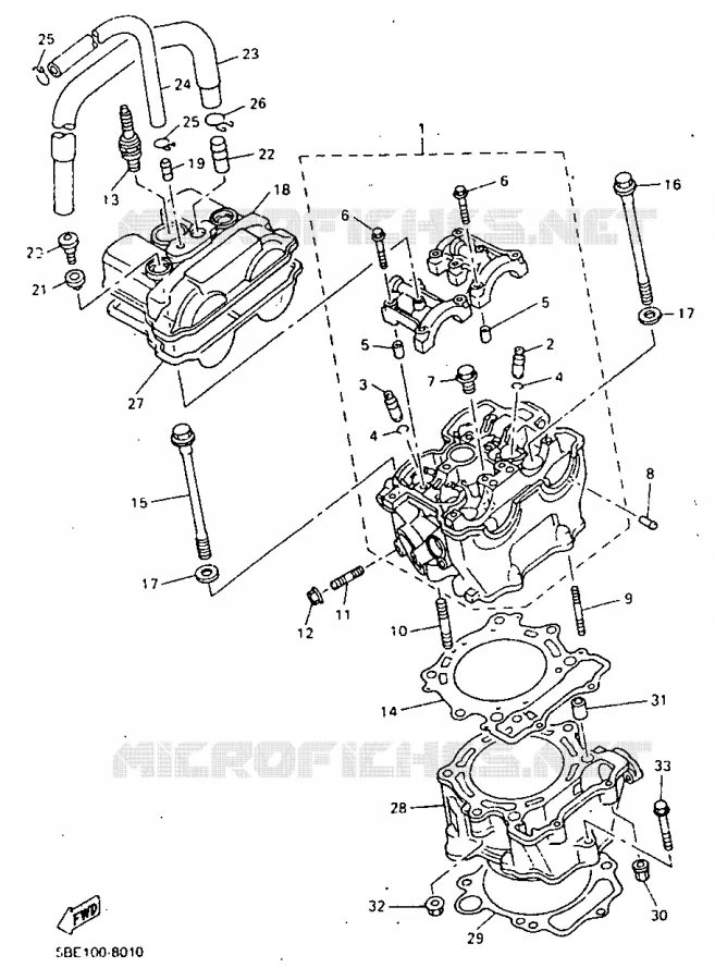 CYLINDRE Yamaha MOTO 400 1998 YZF  YZ400FK