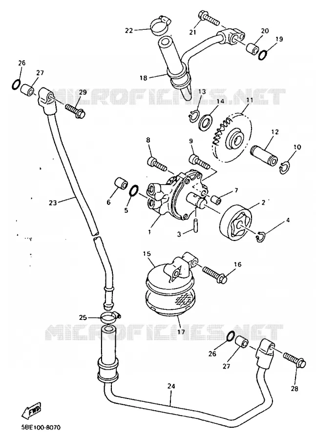 POMPE A HUILE Yamaha MOTO 400 1999 YZF  YZ400FL