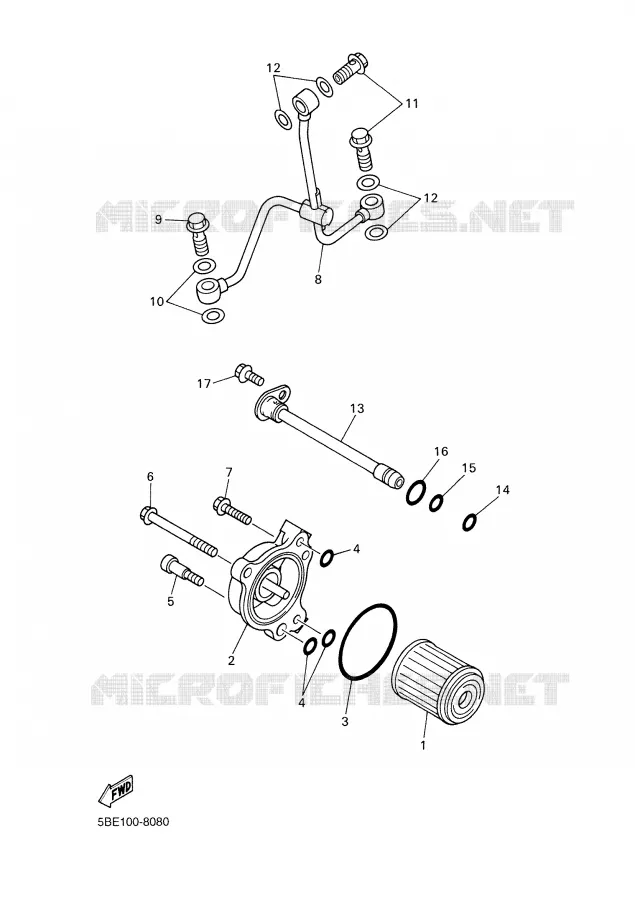FILTRE A HUILE Yamaha MOTO 426 2002 YZF  YZ426F