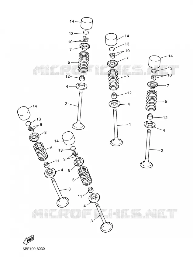 SOUPAPE Yamaha MOTO 426 2001 YZF  YZ426FN
