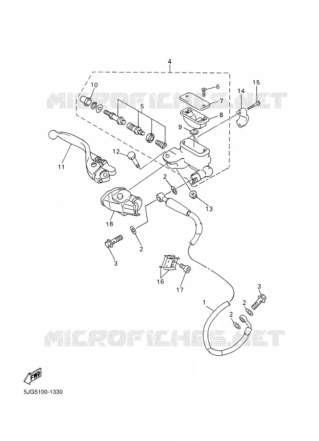 MAITRE CYLINDRE AVANT Yamaha MOTO 426 2001 YZF  YZ426FN
