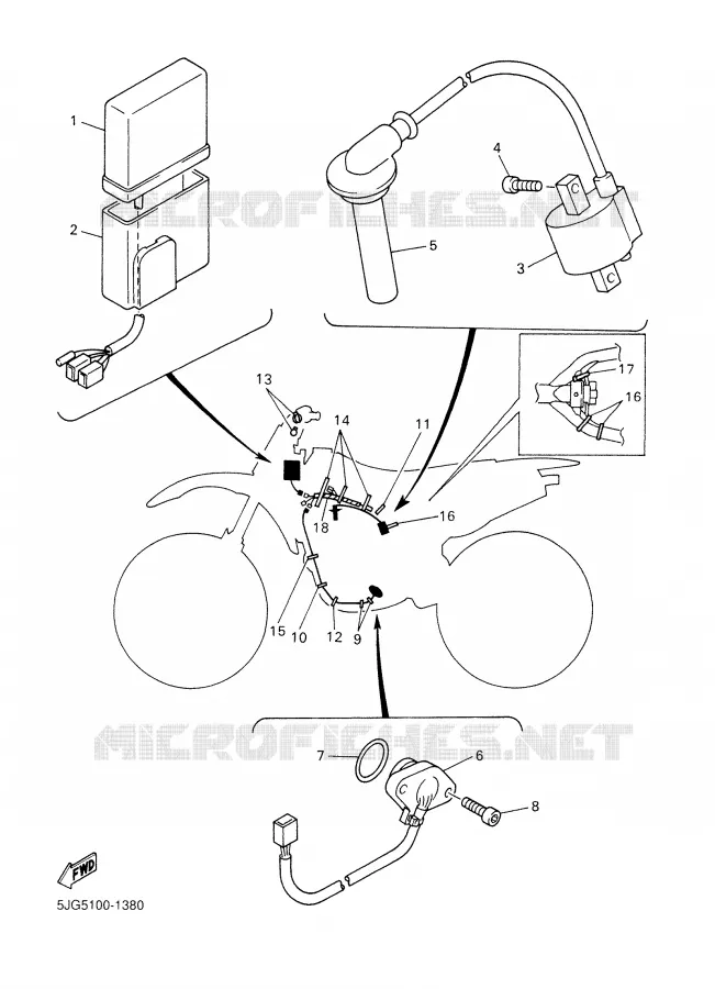PARTIE ELECTRIQUE 1 Yamaha MOTO 426 2001 YZF  YZ426FN