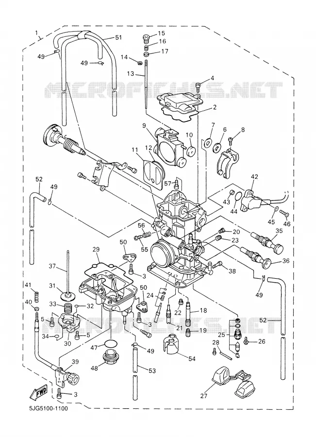 CARBURATEUR Yamaha MOTO 426 2001 YZF  YZ426FN