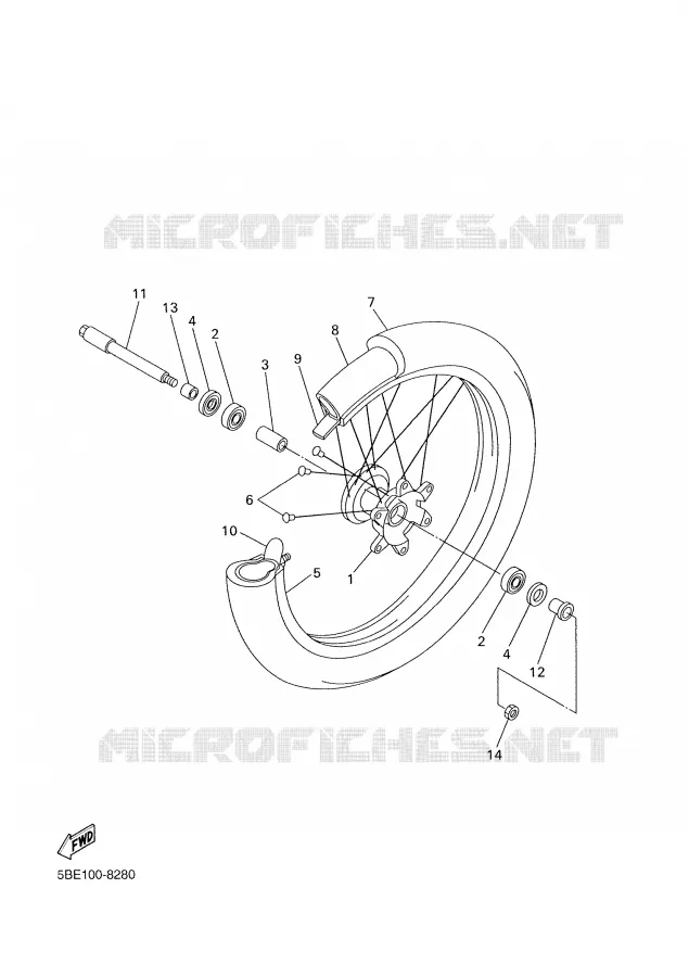 ROUE AVANT Yamaha MOTO 426 2002 YZF  YZ426FP