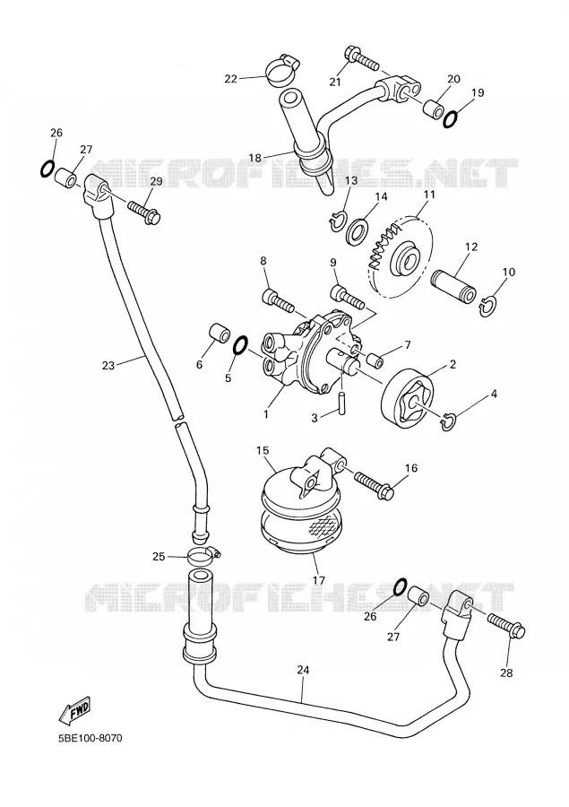POMPE A HUILE Yamaha MOTO 426 2002 YZF  YZ426FP