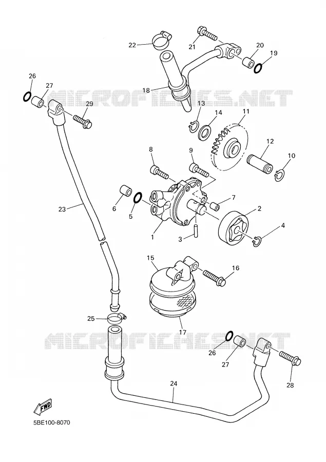 POMPE A HUILE Yamaha MOTO 426 2002 YZF  YZ426FP