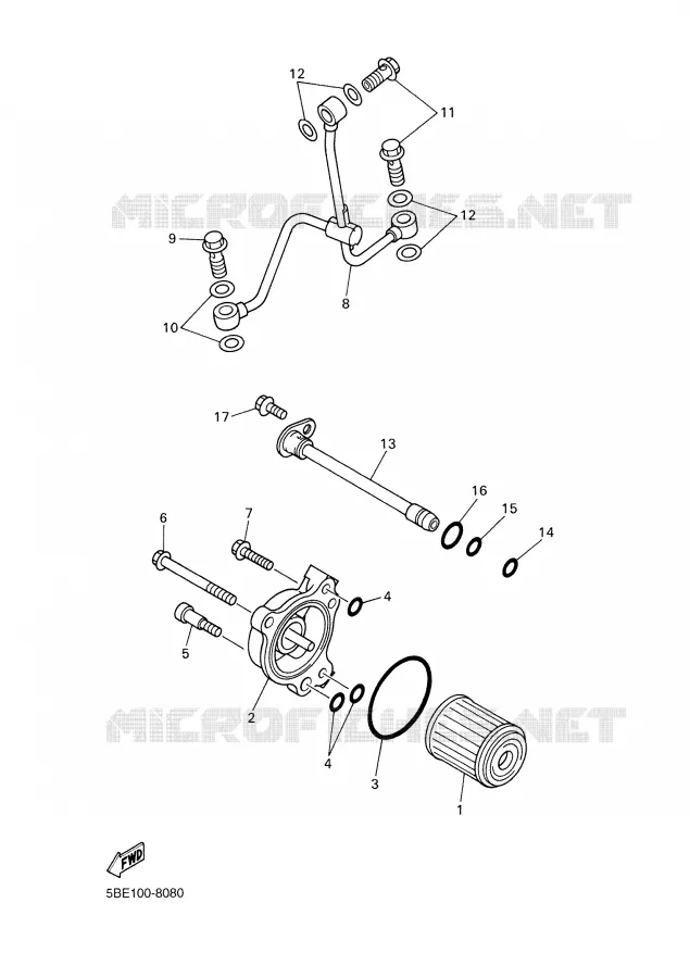 FILTRE A HUILE Yamaha MOTO 426 2002 YZF  YZ426FP