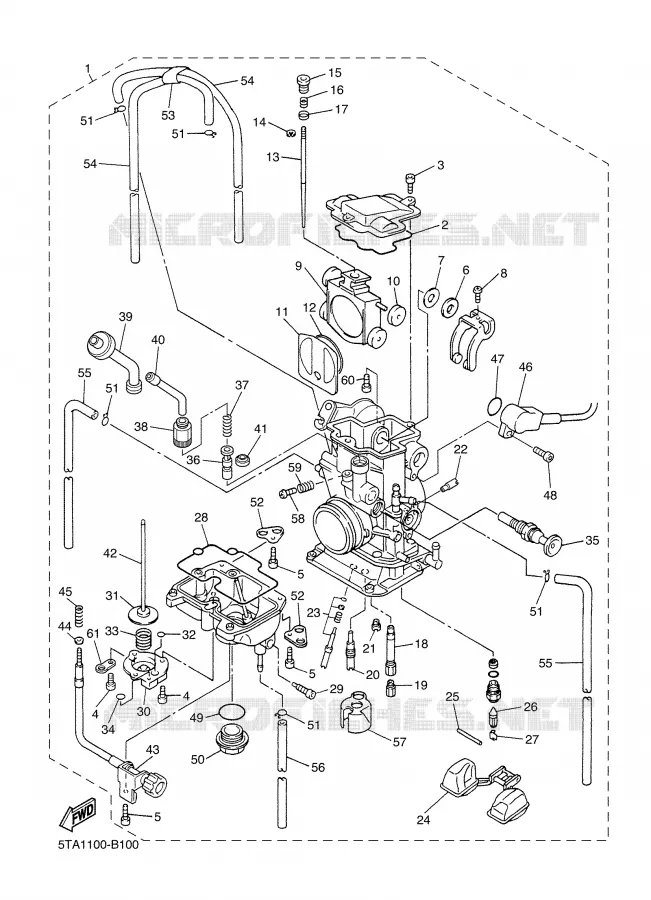 CARBURATEUR Yamaha MOTO 450 2003 YZF  YZ450F