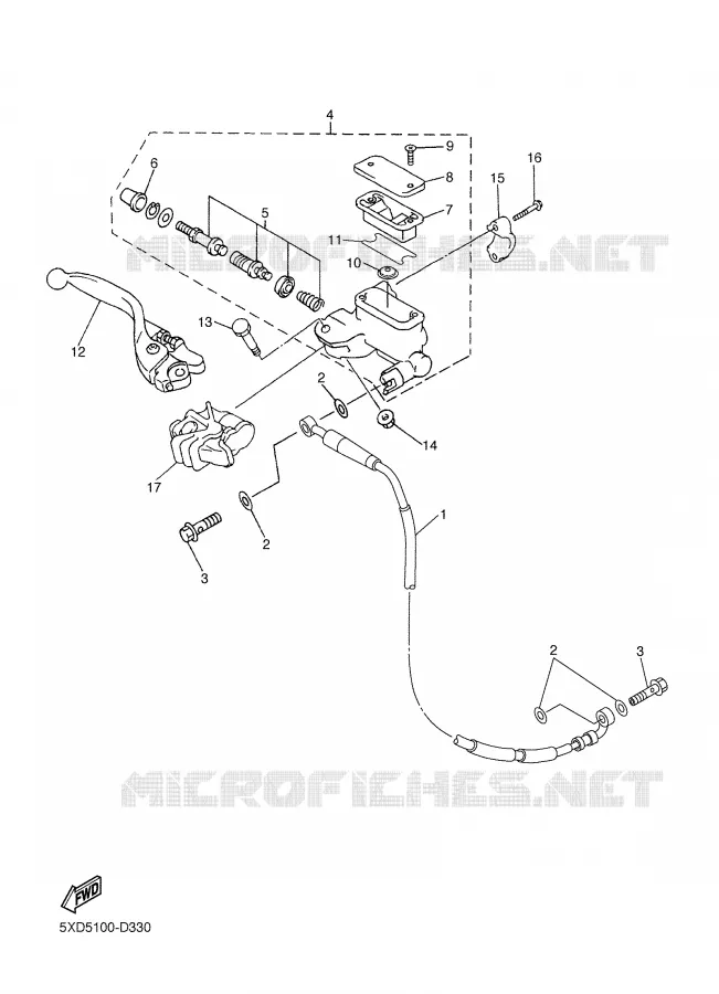 MAITRE CYLINDRE AVANT Yamaha MOTO 450 2005 YZF  YZ450F