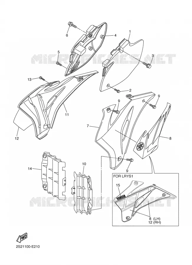COUVERCLE LATERAL Yamaha MOTO 450 2006 YZF  YZ450F