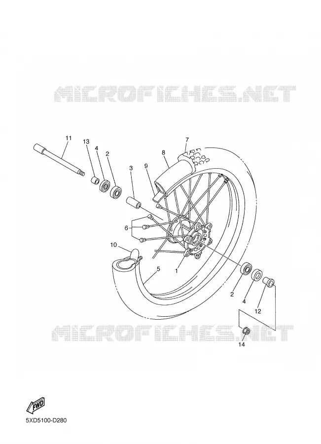 ROUE AVANT Yamaha MOTO 450 2006 YZF  YZ450F