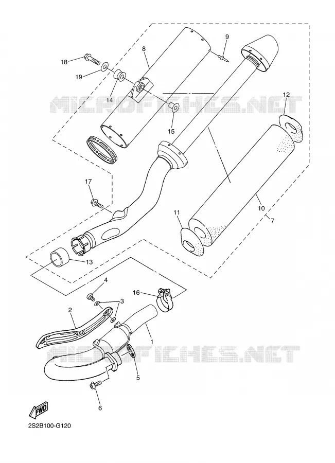 ECHAPPEMENT 2 Yamaha MOTO 450 2009 YZF  YZ450F