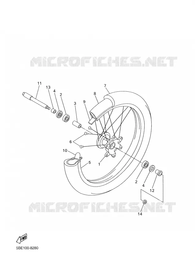 ROUE AVANT Yamaha MOTO 450 2004 YZF  YZ450FS