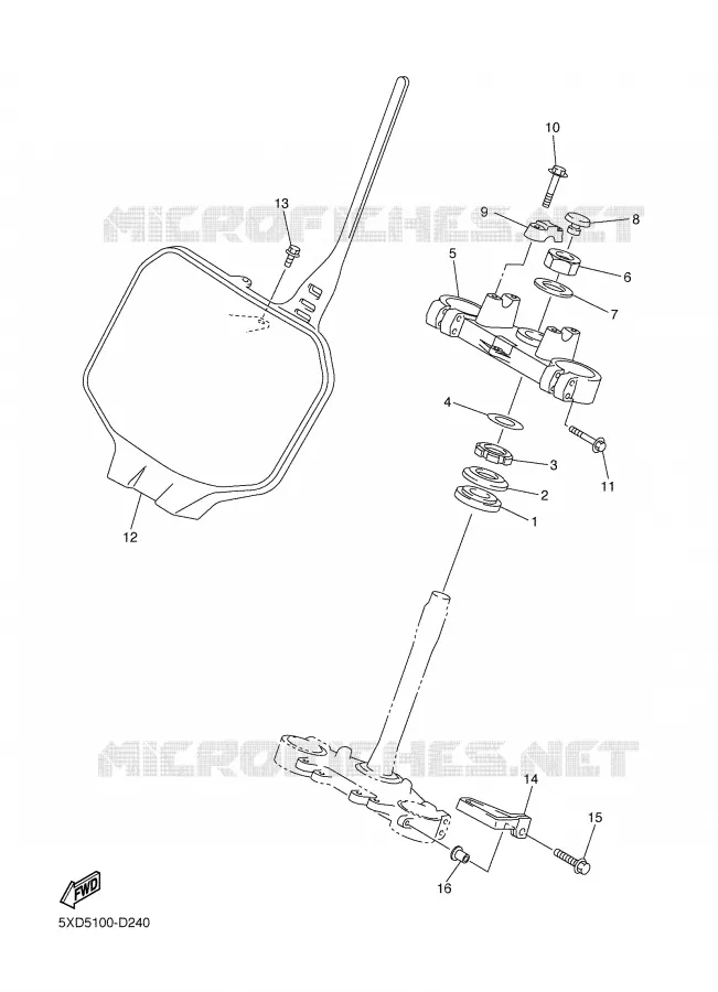 DIRECTION Yamaha MOTO 450 2005 YZF  YZ450FT