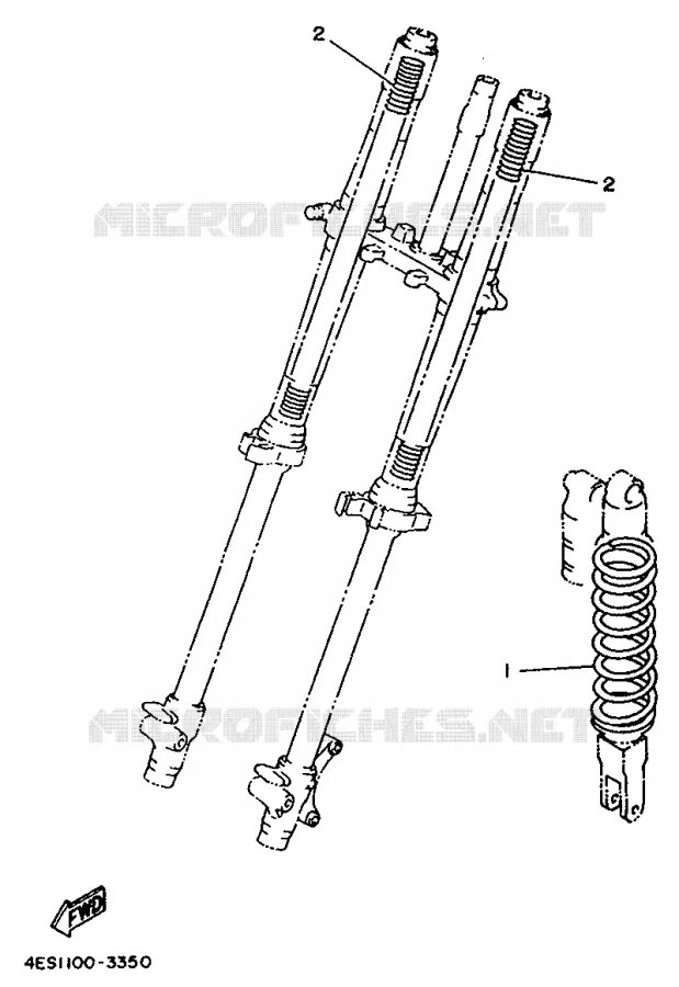 PIÈCES OPTIONNELLES - PARTIE CYCLE Yamaha MOTO 80 1998 YZ  YZ80