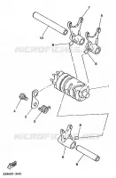BARILLET DE SELECTION / FOURCHETTES pour Yamaha YZ80A de 1990