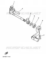 AXE DE SELECTEUR / PEDALE pour Yamaha YZ80A de 1990