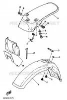 GARDE BOUE pour Yamaha YZ80A de 1990