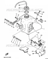 RESERVOIR A ESSENCE pour Yamaha YZ80A de 1990
