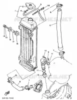 RADIATEUR / DURITES pour Yamaha YZ80A de 1990