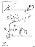 ECHAPPEMENT pour Yamaha YZ80A de 1990