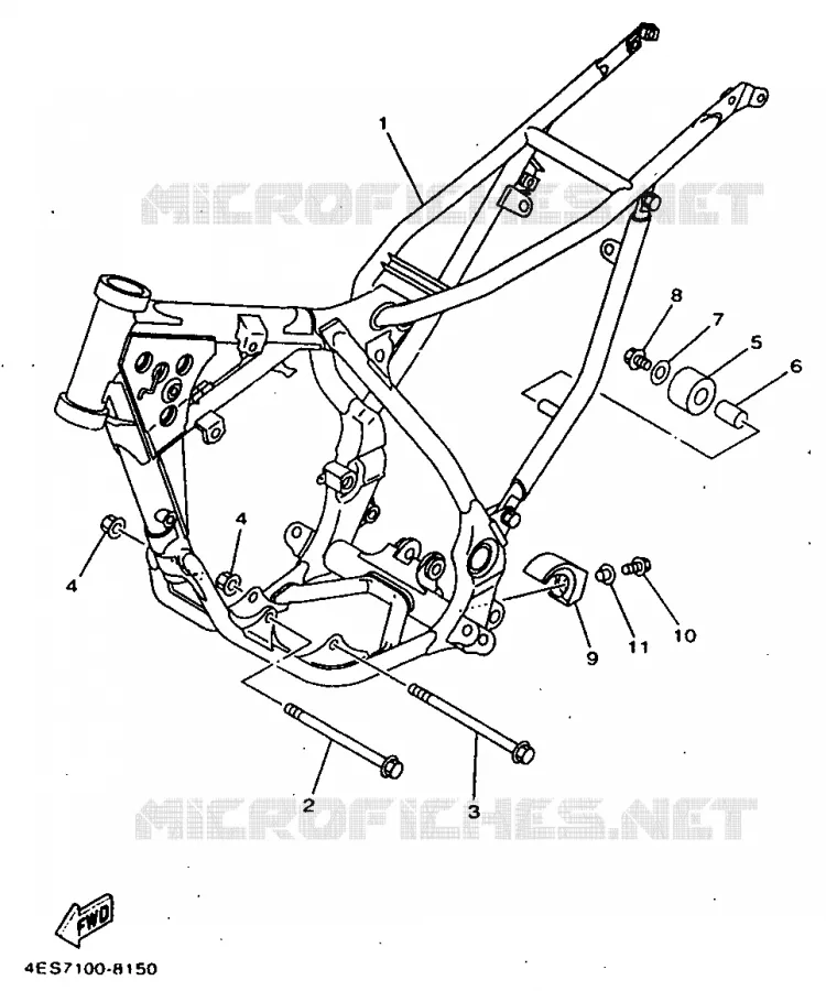 CADRE Yamaha MOTO 80 1998 YZ  YZ80K