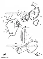 COUVERCLE LATERAL pour Yamaha YZ80LC de 1992