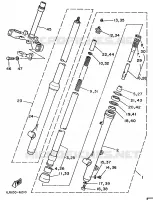 FOURCHE pour Yamaha YZ80LC de 1992