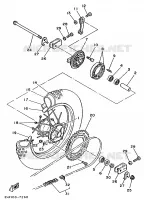 ROUE ARRIERE pour Yamaha YZ80LC de 1992
