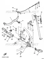 SUPPORT / REPOSE PIEDS pour Yamaha YZ80LC de 1992