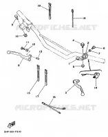 COMMODO / LEVIER pour Yamaha YZ80LC de 1992
