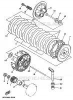 EMBRAYAGE DE DEMARREUR pour Yamaha YZ80LC de 1997