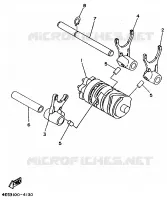 BARILLET DE SELECTION / FOURCHETTES pour Yamaha YZ80LC de 1997